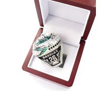 Huadafun 2025 Eagles Championship Ring Replica 59th Rugby Champion Rings Football Collectible, Fan Gift for Men, Alumni and Sports Memorabilia Collectors,26# Player,11#