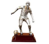 Huadafun Custom Football Trophy - MVP Award for Best Striker & Defender, Soccer Trophy Sculpture, Desk Ornament for Clubs & Schools