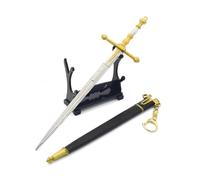 Huadafun Elden Ring Lordsworn's Straight Sword w/Erdtree Engraved Scabbard Veteran's Relic Edition Greatsword Desk Decoration Ornaments Game Collection Gifts for Gamers & Fans