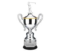 Huadafun Golf Trophy - Backswing Smack Lob Championship Award Cup, Metal Custom Trophy for Golfers, Clubhouse Display, Course Decor, Gift for Fans & Friends