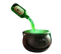 Huadafun Halloween Decorations Indoor - DIY Hovering Bottle Set with Witches Cauldron and Mist Maker - Vintage Black Magic Pot Hocus Pocus Party Decor for Home Table Mantel Kitchen Room