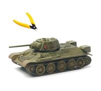 HuadaXtai T 34 76 Model Kit Miniature Vehicle Detailed with Castors Hatch Tower and Mouldings Glue-Free T-34/76 Medium Tank + Beginner Side Cutters