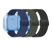 Huadea 20mm Magnetic Braided Compatible with Gizmo Watch Band Adventrue 3 3 2 1/Gabb 3e 3 2 1/SyncUP Kids Watch 2 1/Cosmo JrTrack 5, 3 Pack Stretchy Nylon Strap for Small Wrist Girls Boys