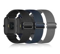 Huadea 3 Pack Stretchy Nylon Band Compatible with Kuizil Smart Watch Bands for Men Women, Quick Release Soft Elastic Strap Replacement Wristbands for Kuizil T70 1.91" Smartwatch