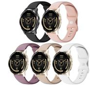 Huadea 5 Pack 18mm Silicone Watch Band Compatible with Garmin Vivoactive 4S/Vivomove 3S/Venu 3S 41mm/Venu 4 41mm/Venu 2S/Forerunner 255S/265S, Quick Release Soft Sport Straps for Women Men