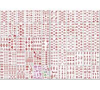 Huadian Eyebrow Stickers Ancient Costume Hanfu Temporary Tattoo Waterproof Durable Sexy Children'S Forehead Stickers