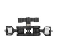 HuadZhylyx 1/4in 360 Degree Rotatable Double Ball Head Aluminum Alloy Camera Arm, Multi Function Dual Ball Head Adapter with Universal Bracket for DSLR Action Cameras and