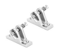 HuadZhylyx 2PCS 55 x 18mm Stainless Steel 316 Boat Deck Hinge Mount Fitting, Marine Deck Hinge for Boats and Yachts, Mirror Polished Resistant Hardware with Reliable Structural Design