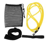 HuadZhylyx 4Pcs Swimming Trainer Resistance Rope Set, Swimming Training Device with Elastic Lifeline, Adjustable Swim Belt and Extension Webbing for Indoor Outdoor Pools (Yellow)