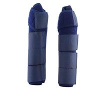 HuadZhylyx Adjustable Horse Splint Leg Boot Support Wrap, Equine Leg Protection for Tendon and Ligament Support, Breathable Elastic Fabric with 4 Hook and Loop Straps for Horses (Dark Blue)