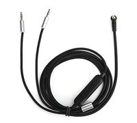 HuadZhylyx Replacement Headphone Cable with Wire Control for Sol Republic Master Tracks HD V8 V10 V12 X3, Oxygen - Free Copper Audio Cord with 3.5mm Plug, Black Braided Wired Remote Compatibl
