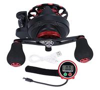 HuadZhylyx Right Hand USB Rechargeable Digital Display Raft Fishing Reel, Slow Descending Fishing Reel with Alarm, 10+1 Bearings, 6kg Drag, for Freshwater Raft Fishing