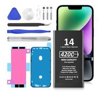 HUAENG Battery for iPhone 14, [4200 mAh] Upgraded 2026 New 0 Cycle Battery Replacement for iPhone 14 (A2649, A2881, A2884, A2883, A2882) with instructions and professional replacement tool kits