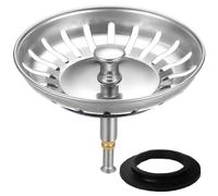 HUAERSICO Blanco Kitchen Sink Drain Plug with Strainer Diameter 79/80 mm, Sink Plug for Button Control, Strainer Basket and Drain Strainer, Blanco Sink Accessories, for Drain from 80 mm, 2 Replacement