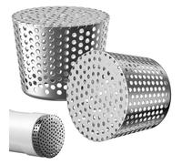 HUAERSICO Gutters Leaf Guard, Rain Gutter Leaf Protection, from 73-80 mm | Rain gutters, leaf protection, leaf protection grille for downpipe and gutter, downpipe filter, pack of 2