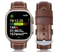 HUAFIY Compatible for Apple Watch Band 42mm 44mm 45mm46mm49mm Man, Top Grain Leather Band Replacement Strap iWatch Series 10/9/8/7/6/5/4/3/ 2/1,Ultra, Ultra2.