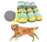 Huafly Dog Shoes for Large Medium Small Dogs,Adjustable Reflective Mesh Breathable Boots & Paw Protectors for Hot Pavement Summer,Anti-Slip Booties for Hard Floors Walking Running Hiking (Size 8)