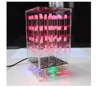 HUAGZIMO Soldering Practice Kit - 4x4x4 LED Color Light Cube Electronics DIY Project for Children Students