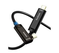 huaham Fiber Optic USB C to USB C Cable 10m, 10Gbps High Speed Right Angle Type C 3.1 Cable for Webcam,VR/AR, Xbox 360, Camera,TV,Laptop etc