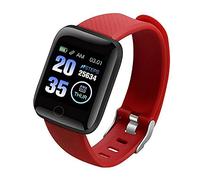 HUAHAP Smart Watch, 1.69" Full Touch Screen Fitness Tracker for Kids Girls Boys Teens,IP68 Waterproof Calorie Step Counter Watch with Alarm Clock, Great Kids Gift (Color : Red)