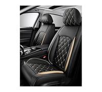 HUAIHUABA Car Seat Covers Full Set 5 Seats for Buick Verano 2012-2017, Front and Rear Waterproof PU Leather Protectors, Airbag Compatible(Gold)