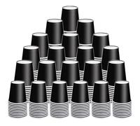Huaiid 300 Count 3oz Small Paper Cups, Black Disposable Mini Bathroom Cups, Disposable Mouthwash Cups, Small Disposable Paper Cups, Espresso Cups, Paper Cups for Party Travel Picnic BBQ