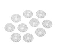 Huairdum 10Pcs Guitar Effects Pedal Toppers, Clear Mushroom Shape Footswitch Caps for Musicians, Guitarists | Transparent Design See LED Light, 10mm Stompbox Covers, Pedalboard Accessories
