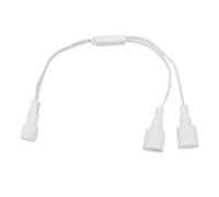 Huairdum 16ft UL IP68 Weatherproof Permanent Outdoor Light Extension Cable, 1ft Y Splitter Cord, Roof Light Connector, Ideal for Year Round Outdoor Use