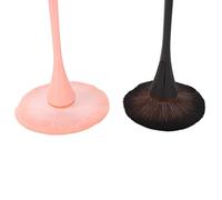 Huairdum 2pcs Makeup Brush Set, Professional Soft Synthetic Fiber Powder Blush Brush, Leather Texture Handle with Durable Bristles, Ideal for Loose Powder, Blush & Cosmetic