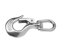 Huairdum 304 Stainless Steel Lifting Hook, Swivels Eye Safety Hook for Engineering Cranes, with 360 Degree Rotation, Ideal for Port Railway Loading Land Transportation (1000KG)