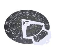 Huairdum 30cm Diameter PVC Circle of Fifths Wheel, Music Theory Learning Tool, Chord Chart Reading Guide Wheel for Guitar, Piano, Ukulele, Songwriting, Composition (RMT-A10B (Black))