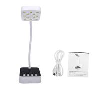 Huairdum 36W USB Rechargeable Nail Lamp, LED Nail Dryer, Gooseneck Curing Light with 12 Beads & Multiple Adjustable Timing, Ideal for Gel Nails (White)
