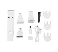 Huairdum 4 in 1 Dog Clipper Low Noise, Pet Grooming Kit with 4 Replaceable Blades USB Rechargeable Motor 7000RPM Pet Shaver Cordless Electric Hair Clipper Set for Dogs Cats