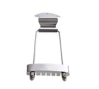 Huairdum 6 String Guitar Tailpiece Bridge, Metal Adjustable Bridge, Tailpiece for Jazz Electric Archtop Guitars, Ideal for Guitar Bass Replacement (Silver)