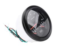 Huairdum 85mm 3 in 1 Speedometer, Tachometer Fuel Level Gauge Voltmeter 3000rpm 8 16V E 1/4 /2 3/4 F with 7 Colors Backlight for RV, Truck, Boat, Car & Motorcycle (Black Dial Black Bezel CX8291B)