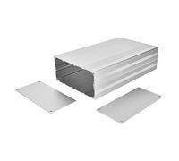 Huairdum Aluminum Alloy Electronic Enclosure, Die Cast Project Box with Sandblast Oxidized Silver Surface, Ideal for Decoders Controllers PCB Wiring Thunder Protection, 68x145x250mm