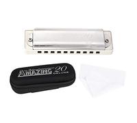 Huairdum Bb Major Harmonica, Phosphor Bronze Reed 10 Hole 20 Tone Blues Harmonica in the Key of Bb for Beginners and Professional Players(#2)