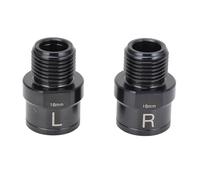 Huairdum Bike Pedal Extender, 16mm Ti Alloy Pedal Lengthening Extension Shaft, Reinforced Structural Design Extender with Black Finish, Ideal for Mountain Bikes Road Bikes