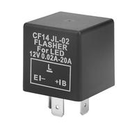 Huairdum CF14 JL-02 3-Pin LED Flasher Flash Relay, 12V 0.1-150W Turn Signal Hyper Flash Fix with Easy Installation