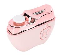 Huairdum Electric Nail File & Clipper with LED Light, Portable Automatic Fingernail & Toenail Trimmer with Anti Scatter Design, Type C Rechargeable, Pink