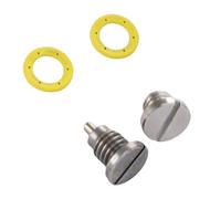 Huairdum Gear Case Drain Plug Kit, 2 Pack Metal Replacement Screws, Drain Plug with Tight Seal Design, Ideal for Mariner Outboard Engine, OEM 22 8M0058389 10 79953Q04