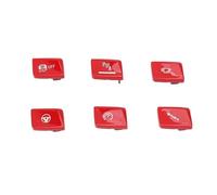 Huairdum Gear Shift Switch Panel Button Cover, ABS Material Stylish Look Sturdy Replacement for M3 F80 M4 F82 Left Hand Drive, Handbrake Panel Button Switch Cover (Red)