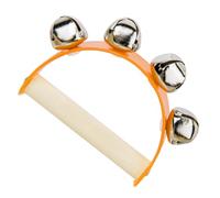 Huairdum Handle Bells Toy, Wooden Ergonomic Musical Bell, Bright Colors Auditory Skills Bell with Hand Eye Coordination Design, Ideal for Kids Early Education (Orange)