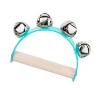 Huairdum Handle Bells Toy, Wooden Ergonomic Musical Bell, Bright Colors Auditory Skills Bell with Hand Eye Coordination Design, Ideal for Kids Early Education (Blue)