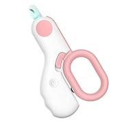 Huairdum LED Mini Cat Nail Clipper, Pet Claw Trimmer with File, Visible Bloodline for Easy Trimming, Moon Curved Edge Prevents Splitting, Ideal for Cats & Rabbits (Pink)