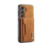 Huairdum Magnetic Phone Case, Detachable Wallet Card Holder, 3 Fold Design with Stand Function for Multiple Cards & Cash, Ideal for S24 (#8) Brown
