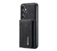 Huairdum Magnetic Phone Case, Detachable Wallet Card Holder, 3 Fold Design with Stand Function for Multiple Cards & Cash, Ideal for S24 (#3) Black