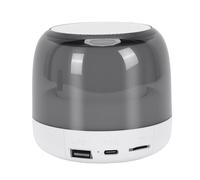 Huairdum Mini Bluetooth Speaker, Powerful Sound True Wireless Stereo Pairing Mini Portable Bluetooth Speaker with RGB Light, Ideal for Home Outdoor Camping Travel Office (White)