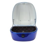 Huairdum Motorcycle Top Box for Scooter, Electric Bike, 33L | with Combination Lock, ABS, Motorcycle Tail Box for Riders, Passengers (Blue)