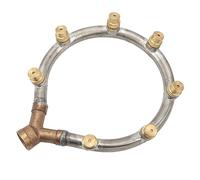 Huairdum Multifunctional Annular Nozzle, G3/8 Female Thread Rotating Adjustable Atomizing Nozzle, with Copper Stainless Steel Material, for Garden Agricultural Irrigation (7 Head)